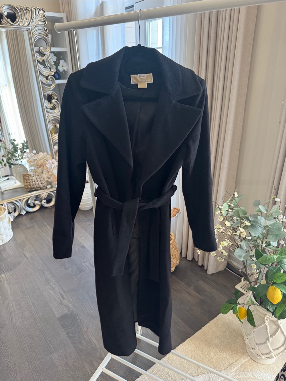 Michael Kors Women's Robe Style Long Wool Coat